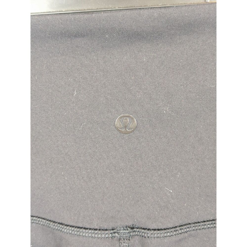 Lululemon High Waisted Mesh Calf Leggings Black Women's Size 8 - Picture 9 of 13